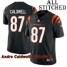 Black Home Embroidered Andre Caldwell Cincinnati Bengals #87 Stitched Jersey