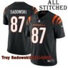 Black Home Embroidered Troy Sadowski Cincinnati Bengals #87 Stitched Jersey