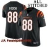 Black Home Embroidered J.P. Foschi Cincinnati Bengals #88 Stitched Jersey