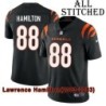 Black Home Embroidered Lawrence Hamilton Cincinnati Bengals #88 Stitched Jersey