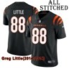 Black Home Embroidered Greg Little Cincinnati Bengals #88 Stitched Jersey