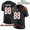 Black Home Embroidered Mike Martin Cincinnati Bengals #88 Stitched Jersey