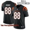 Black Home Embroidered Tab Perry Cincinnati Bengals #88 Stitched Jersey