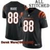 Black Home Embroidered Derek Ware Cincinnati Bengals #88 Stitched Jersey