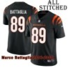 Black Home Embroidered Marco Battaglia Cincinnati Bengals #89 Stitched Jersey