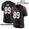 Black Home Embroidered Drew Buie Cincinnati Bengals #89 Stitched Jersey