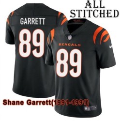 Black Home Embroidered Shane Garrett Cincinnati Bengals #89 Stitched Jersey