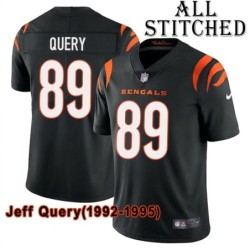 Black Home Embroidered Jeff Query Cincinnati Bengals #89 Stitched Jersey