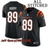 Black Home Embroidered Jeff Query Cincinnati Bengals #89 Stitched Jersey
