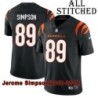 Black Home Embroidered Jerome Simpson Cincinnati Bengals #89 Stitched Jersey