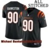 Black Home Embroidered Michael Bankston Cincinnati Bengals #90 Stitched Jersey