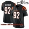 Black Home Embroidered Duane Clemons Cincinnati Bengals #92 Stitched Jersey