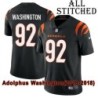 Black Home Embroidered Adolphus Washington Cincinnati Bengals #92 Stitched Jersey