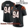 Black Home Embroidered Domata Peko Cincinnati Bengals #94 Stitched Jersey