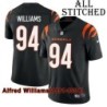 Black Home Embroidered Alfred Williams Cincinnati Bengals #94 Stitched Jersey