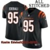 Black Home Embroidered Kasim Edebali Cincinnati Bengals #95 Stitched Jersey