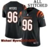 Black Home Embroidered Michael Myers Cincinnati Bengals #96 Stitched Jersey