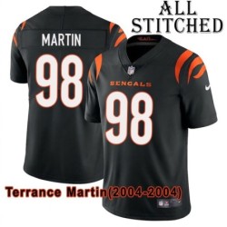 Black Home Embroidered Terrance Martin Cincinnati Bengals #98 Stitched Jersey