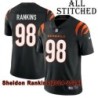 Black Home Embroidered Sheldon Rankins Cincinnati Bengals #98 Stitched Jersey