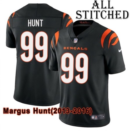 Black Home Embroidered Margus Hunt Cincinnati Bengals #99 Stitched Jersey