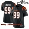 Black Home Embroidered Manny Lawson Cincinnati Bengals #99 Stitched Jersey