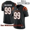 Black Home Embroidered Dan Wilkinson Cincinnati Bengals #99 Stitched Jersey