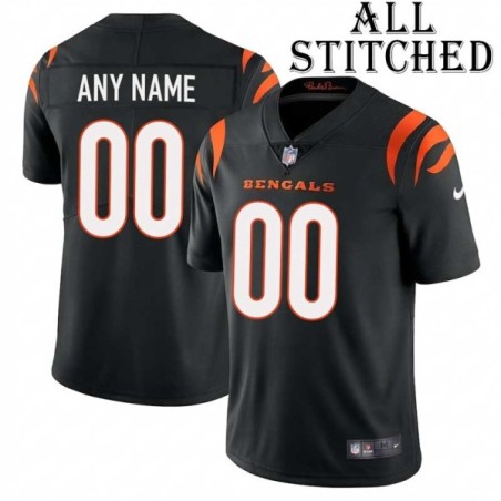 Black Home [Customized]Embroidered Cincinnati Bengals Custom Stitched ANY PATCH