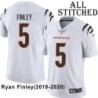 White Embroidered Ryan Finley Cincinnati Bengals #5 Stitched Jersey
