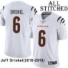 White Embroidered Jeff Driskel Cincinnati Bengals #6 Stitched Jersey