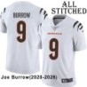 White Embroidered Joe Burrow Cincinnati Bengals #9 Stitched Jersey