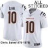 White Embroidered Chris Bahr Cincinnati Bengals #10 Stitched Jersey
