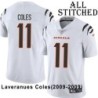 White Embroidered Laveranues Coles Cincinnati Bengals #11 Stitched Jersey