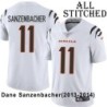 White Embroidered Dane Sanzenbacher Cincinnati Bengals #11 Stitched Jersey