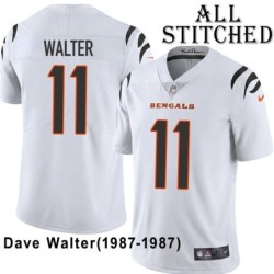 White Embroidered Dave Walter Cincinnati Bengals #11 Stitched Jersey