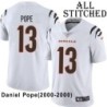 White Embroidered Daniel Pope Cincinnati Bengals #13 Stitched Jersey