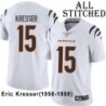 White Embroidered Eric Kresser Cincinnati Bengals #15 Stitched Jersey