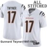 White Embroidered Gunnard Twyner Cincinnati Bengals #17 Stitched Jersey