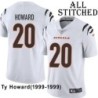 White Embroidered Ty Howard Cincinnati Bengals #20 Stitched Jersey