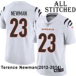 White Embroidered Terence Newman Cincinnati Bengals #23 Stitched Jersey
