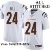 White Embroidered Vonn Bell Cincinnati Bengals #24 Stitched Jersey