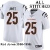 White Embroidered Rod Jones Cincinnati Bengals #25 Stitched Jersey