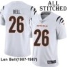 White Embroidered Len Bell Cincinnati Bengals #26 Stitched Jersey
