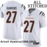 White Embroidered Artrell Hawkins Cincinnati Bengals #27 Stitched Jersey
