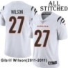 White Embroidered Gibril Wilson Cincinnati Bengals #27 Stitched Jersey