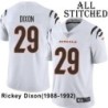 White Embroidered Rickey Dixon Cincinnati Bengals #29 Stitched Jersey