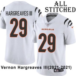 White Embroidered Vernon Hargreaves III Cincinnati Bengals #29 Stitched Jersey