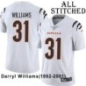 White Embroidered Darryl Williams Cincinnati Bengals #31 Stitched Jersey