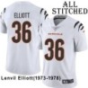 White Embroidered Lenvil Elliott Cincinnati Bengals #36 Stitched Jersey
