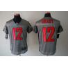 [NEW,Gray-Shadow]Tom Brady Football Jersey -New England #12 Gray Jersey