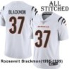 White Embroidered Roosevelt Blackmon Cincinnati Bengals #37 Stitched Jersey